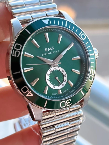 Rms Romanson 2 Yıl Garantili Çelik Kordon Çelik Kasa 5 Atm Suya Dayanıklı Erkek Kol Saati AG1570.03 - Resim 3