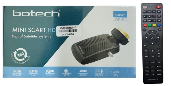 BOTECH MİNİ SCART HD UYDU ALICISI