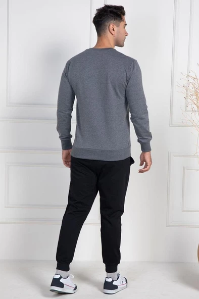 Mecit 2976 Gri İki İp Örme Spor Model Erkek Pijama Takımı - 3