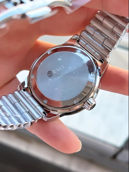 Rms Romanson 2 Yıl Garantili Çelik Kordon Çelik Kasa 5 Atm Suya Dayanıklı Erkek Kol Saati AG1570.02 - Resim 4