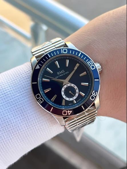 Rms Romanson 2 Yıl Garantili Çelik Kordon Çelik Kasa 5 Atm Suya Dayanıklı Erkek Kol Saati AG1570.02 - Resim 2