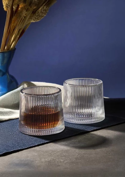 JAPAN 2li Karıştırıcı Kokteyl Bardağı - Meşrubat Bardak Takımı - Dönme Mekanizmalı- 150 ML - 2