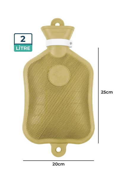 Bebelav Adalılar Kauçuk Termofor  Sıcak Su Torbası Krem 2 L - 5