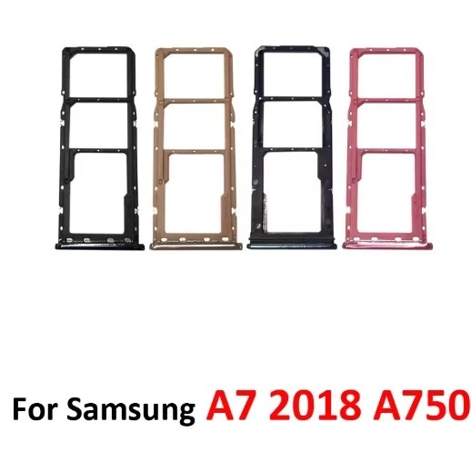 Samsung Galaxy için A7 2018 A750 A750F A750FN telefon konut SIM tepsi adaptörü 0 için mikro SD kart tepsi tutucu