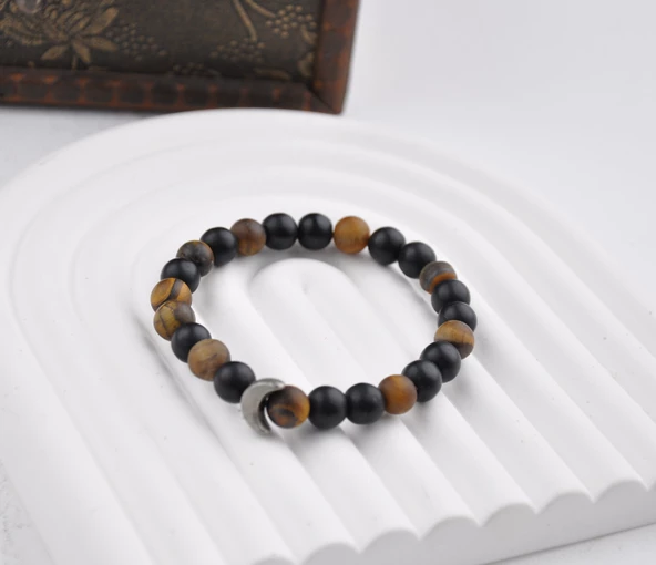 10 MM Onix Taşı Unisex Doğal Taş Bileklik