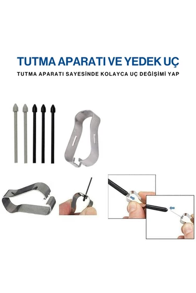 Samsung Galaxy Note 20 Note 20 Ultra Uyumlu S Pen Dokunmatik Stylus Kalem ve Yedek Uç - Resim 5