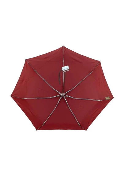 April Kadın 7 Telli Manuel Şemsiye Kırmızı 205-L - Resim 2