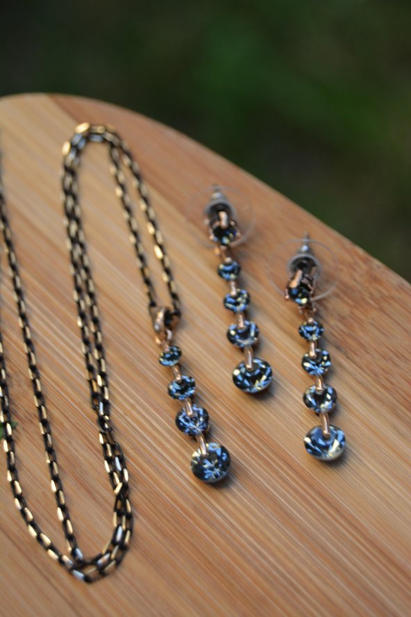 STONEAGE Antrasit Taşlı Zirkon Bayan Set - 2