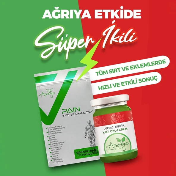 ASELYA AĞRI BANDI 25 ADET VE ASELYA ARDIÇ VE KEKİK YAĞI ÖZLÜ KREM İKİLİ SET