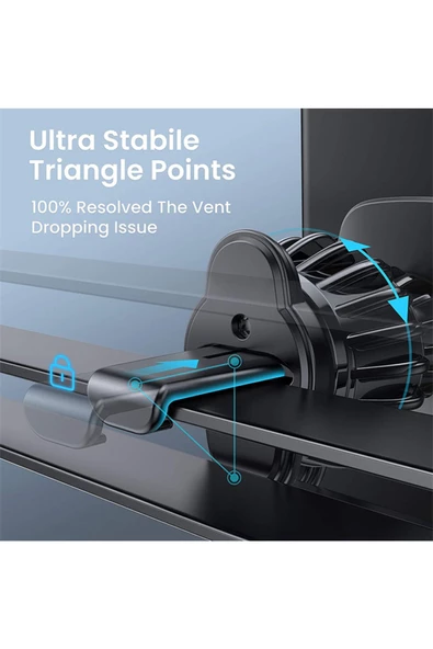 Qozie Araç Havalandırma Bölmesi 360  Dönebilen Manyetik Telefon Tutucu - 4