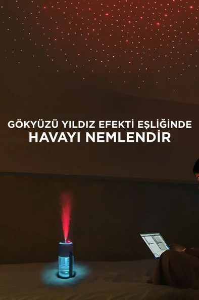 Torima CL28 Humidifier Hava Nemlendirici Yıldız Projektör Işıklı Buhar Makinesi - 3