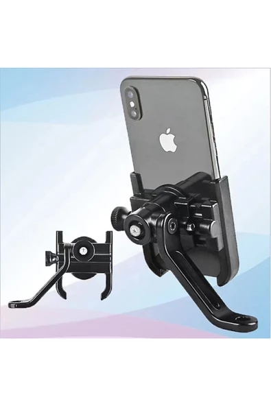 outfire Alüminyum Alaşımlı 360 Dönüş Ayarlanabilir Motosiklet- Bisiklet Telefon Tutucu - 3