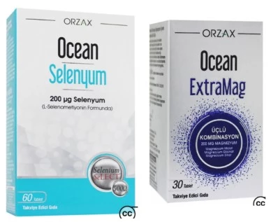 Ocean Selenyum 200 mcg 60 Tablet + Ocean Extramag 30 Tablet