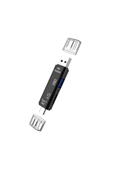 Qozie 5in1 USB 3.0 Type-c Micro-USB Kart Okuyucu Çevirici