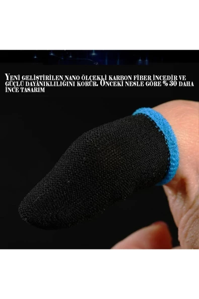 Qozie Pubg Mobile Oyun Yıkanabilir Ter Önleyici Çift Parmak Eldiven İnce Model - 4