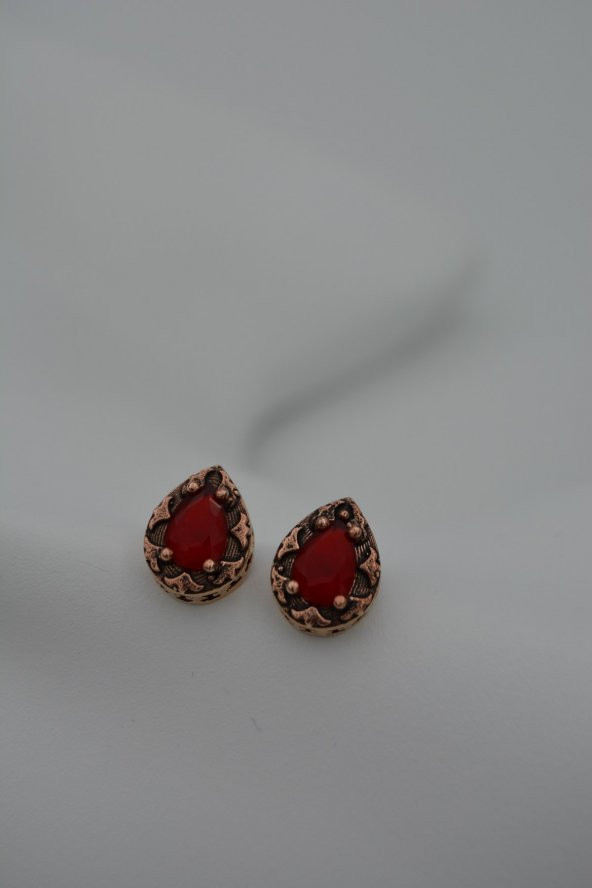 STONEAGE Bayan Küpe Yakut Taşlı Damla - 2