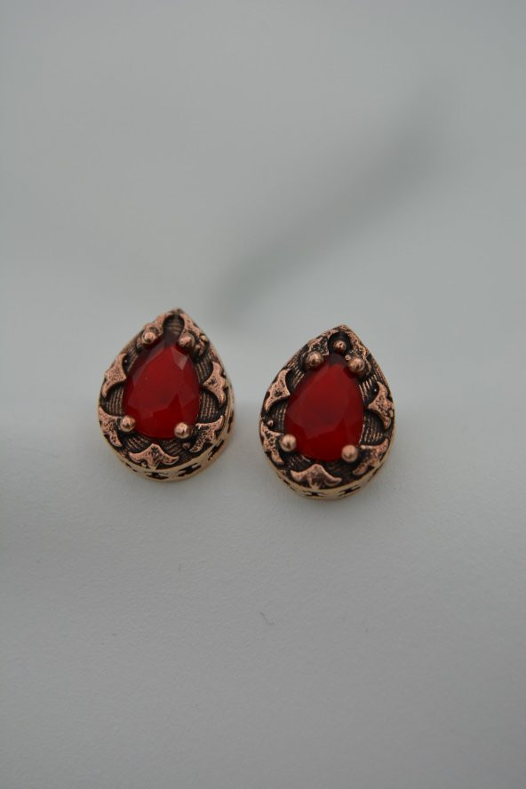 STONEAGE Bayan Küpe Yakut Taşlı Damla - 5