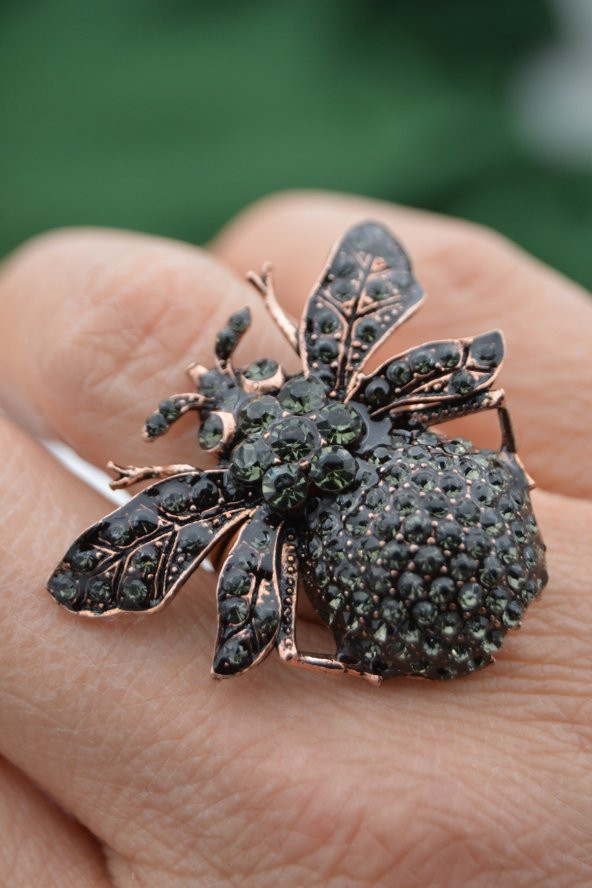 STONEAGE Bayan Yüzük Ayarlanabilir Hayvan Figürlü Zirkon Taşlı - 2