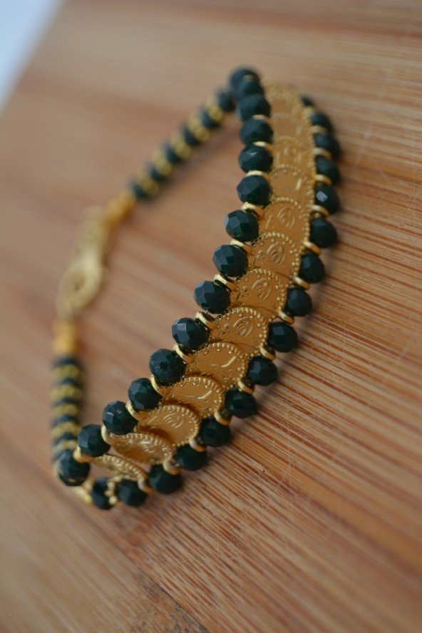 STONEAGE Bileklik Çek Kristali ve Yirmiiki Ayar Altın Kaplama - 2