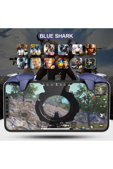 Qozie Ch 5 Blue Shark Mobil Game Pubg Tetik Oyun Kontrol Aparatı - 8