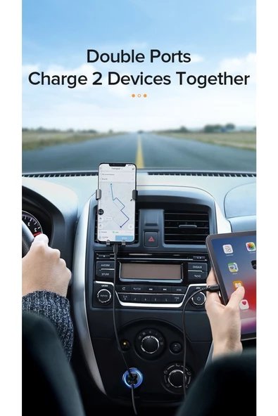 Qozie Qualcomm Gerçek 3.0 Çift Giriş 3.1a 5/9/12v Hızlı Araç Şarjı - 7
