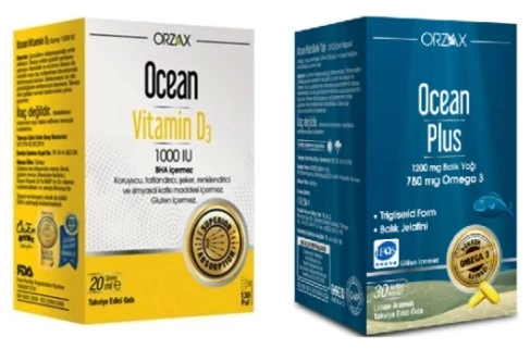 Ocean Plus 1200 Mg 30 Kapsül + Ocean Vitamin D3 1000 IU Oral Sprey 20 ml