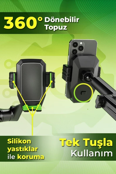 Qozie Tır/otobüs/kamyon/otomobil Büyük Uzayabilir Telefon Tutucu - 2