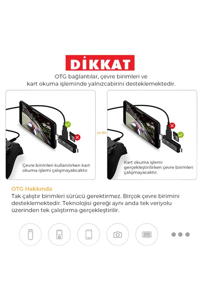 Qozie 5in1 USB 3.0 Type-c Micro-USB Kart Okuyucu Çevirici - 4