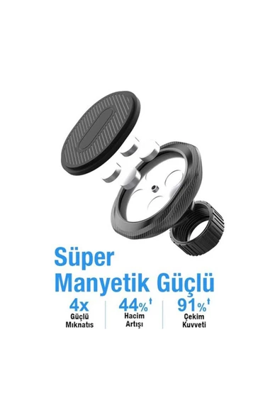 Qozie Araç Havalandırma Bölmesi 360° Dönebilen Manyetik Telefon Tutucu - 3