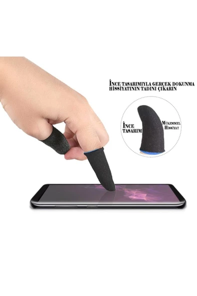 Qozie Pubg Mobile Oyun Yıkanabilir Ter Önleyici Çift Parmak Eldiven İnce Model - 3