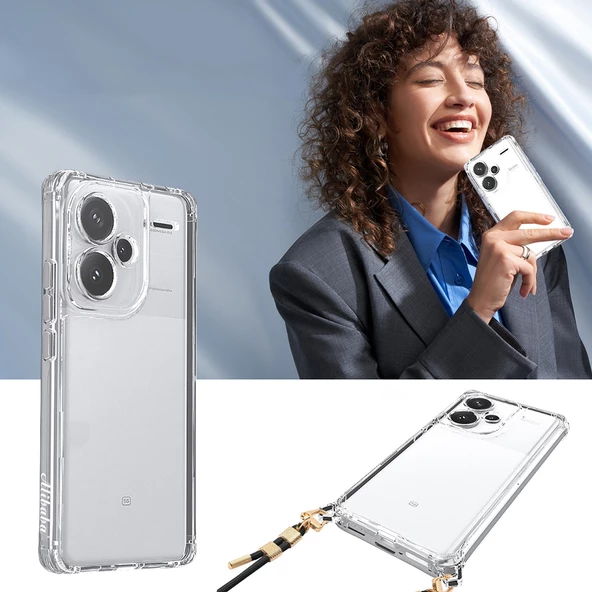 Xiaomi Redmi Note 13 Pro Plus 5G Kılıf Darbelere Karşı Dayanıklı Takılabilir Askı Aparatlı Snap Kapak - 4