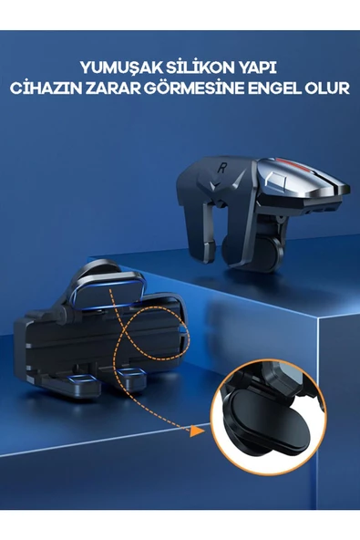 Qozie Cep Telefonu 6 Parmak Oyuncu Tetik Aksamı Pubg Mobile - 2