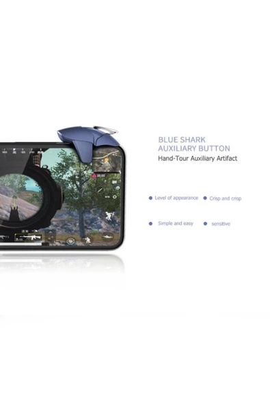 Qozie Ch 5 Blue Shark Mobil Game Pubg Tetik Oyun Kontrol Aparatı - 6