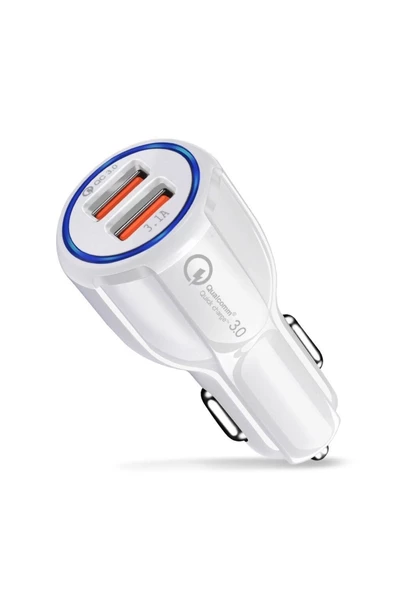 Qozie Qualcomm Gerçek 3.0 Çift Giriş 3.1a 5/9/12v Hızlı Araç Şarjı