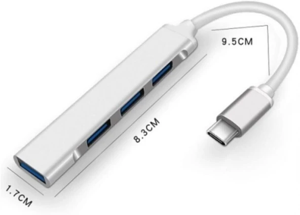 Anunnaki type-c To Usb Hub 4 Port Çoklayıcı Macbook Ile Uyumlu Çoğaltıcı Type C To Usb Converter Hub - Resim 4
