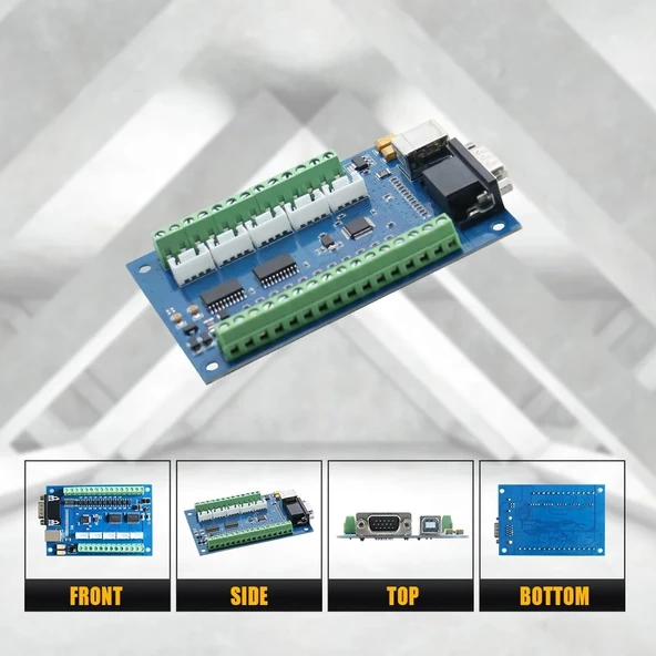 AN55890 Mach3 USB Motion CNC Kontrol Kartı STB5100 Interface Board 5 Axis DC 12-24V CNC Step Motor Sürücü Kartı - 2