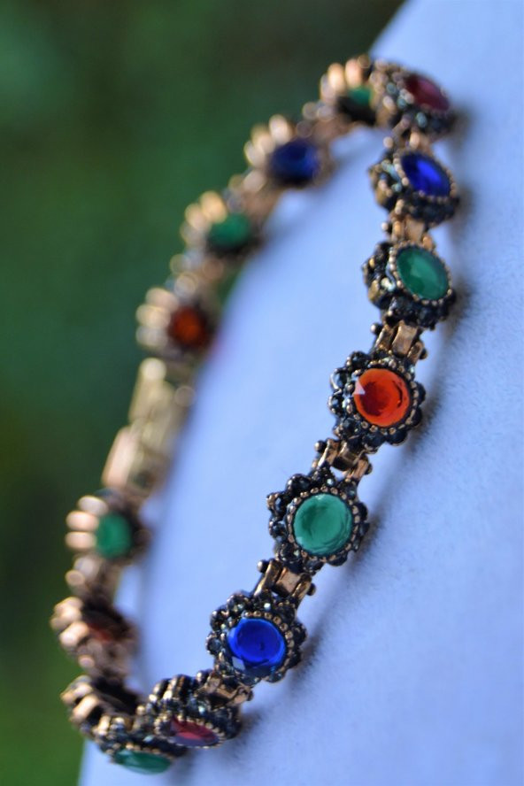 STONEAGE Black Diamond Safir Yakut Zümrüt Bileklik - 2