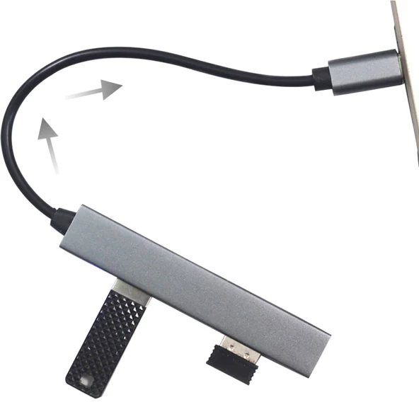 Anunnaki type-c To Usb Hub 4 Port Çoklayıcı Macbook Ile Uyumlu Çoğaltıcı Type C To Usb Converter Hub - Resim 5