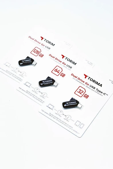 Torima Siyah 32GB Çift Sürücülü USB-TYPE-C OTG - 3