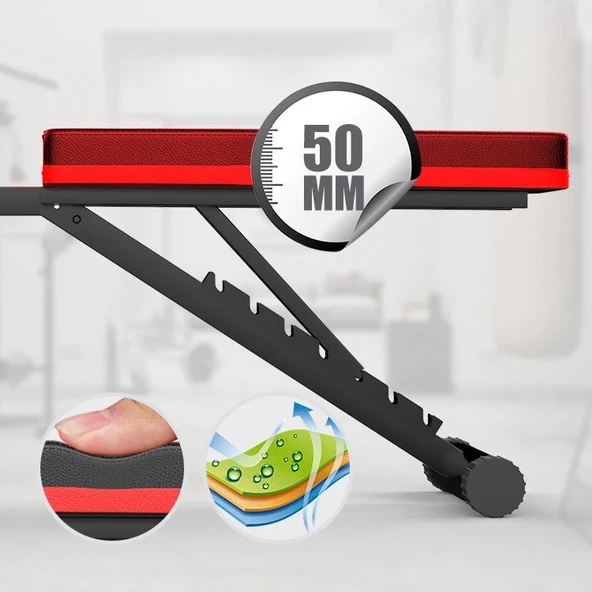 Anunnaki Situp Output Fitness Koltuğu Katlanabilir Spor Ağırlık Sehpası - 2