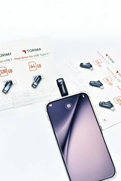 Torima Siyah 32GB Çift Sürücülü USB-TYPE-C OTG - 4