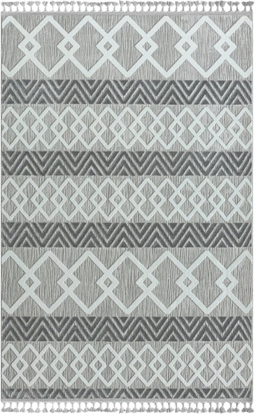 Sümer Sm003a Gri Halı Iskandinav Desen Dekoratif Modern Tozuyok Antialerjik Salon Halısı Koridor Özel Ölçü POLY.A.GRI ürün görseli