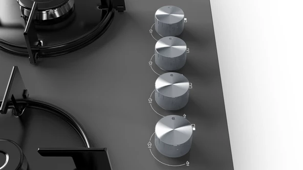 Siemens EO6C9PO00O 60 cm Antrasit Gri Ankastre Gazlı Ocak - Resim 2