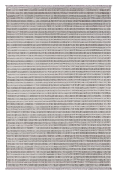 Sümer Sm008a Gri Beyaz Çizgi Desen Halı Dekoratif Modern Tozuyok Antialerjik Salon Halısı Koridor Özel Ölçü POLY. KEMIK ürün görseli