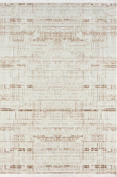 Best 108 Bej Halı Vizon Detaylı Ince Parlak Makinada Yıkanabilir Antialerjik Modern Salon Halısı Özel Ölçü VIZON-BEYAZ ürün görseli