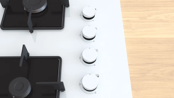 Siemens EO7C2HP30O 67 cm Beyaz Ankastre Gazlı Ocak - Resim 2