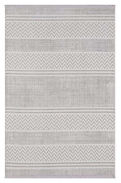 Sümer Sm009a Gri Beyaz Detaylı Halı Iskandinav Desen Dekoratif Modern Tozuyok Antialerjik Özel Ölçü POLY. KEMIK ürün görseli