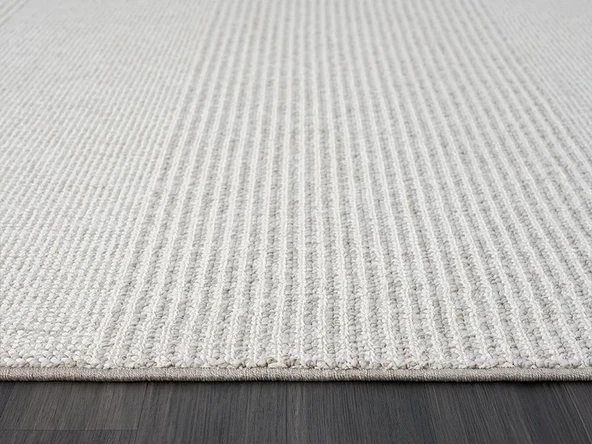 Wool Wl006a Gri Halı Sisal Bukle Dekoratif Tozsuz Antialerjik Salon Halısı Yatak Odası Koridor Özel Ölçü BEJ-VIZON - 5
