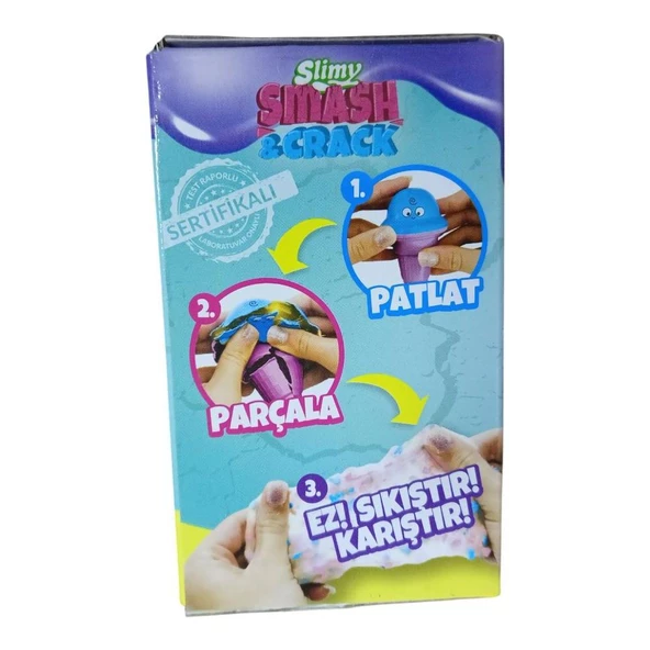 Slimy Patlat Pop-it 55 gr - Mavi Kase Dondurma Slime - 3