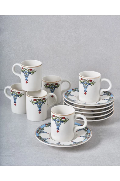 Güral Porselen Nostalji Kahve Fincan Takımı 12 Parça